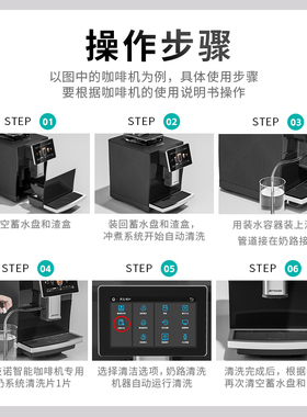 Jetinno技诺咖啡机奶路清洁片专用清洁片120片/瓶
