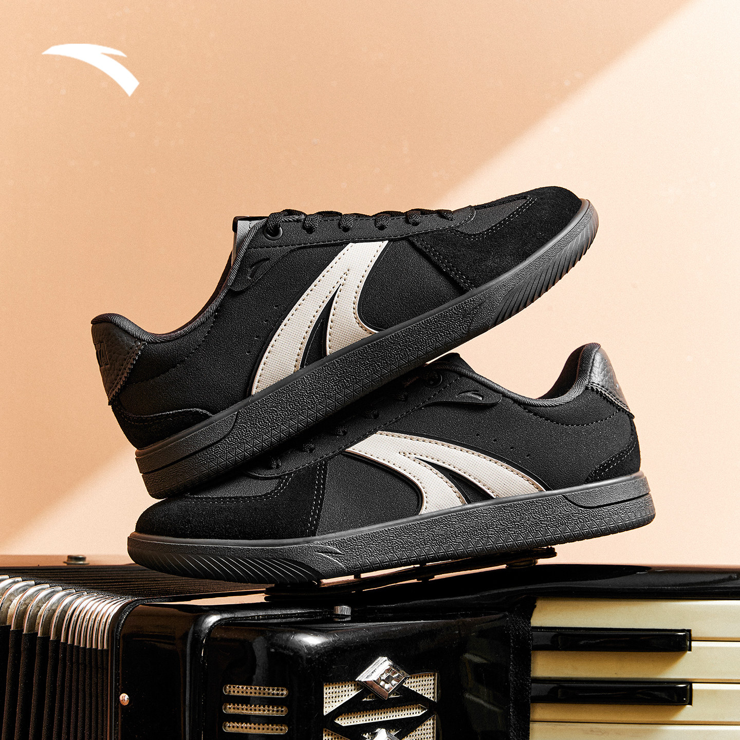 安踏德训鞋黑色运动鞋女TT鞋薄底女鞋2025新款平底运动鞋休闲板鞋,淘宝优惠券,粉丝福利购,淘宝优惠卷