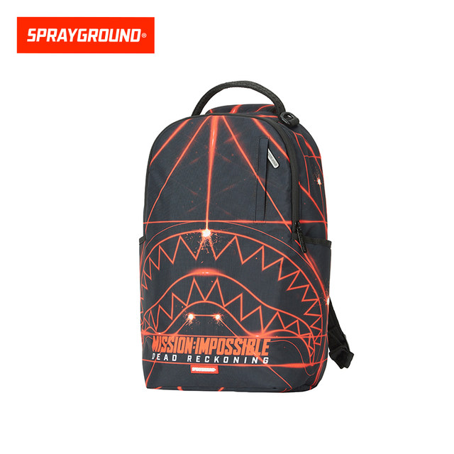SprayGround Shark Mouth Backpack Mission Impossible Co-branded School Bag Men and Women Same Style 25 New Backpack