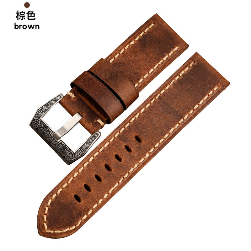 卡西欧沛纳海精工天梭男牛皮表带 珑劲皮具配件