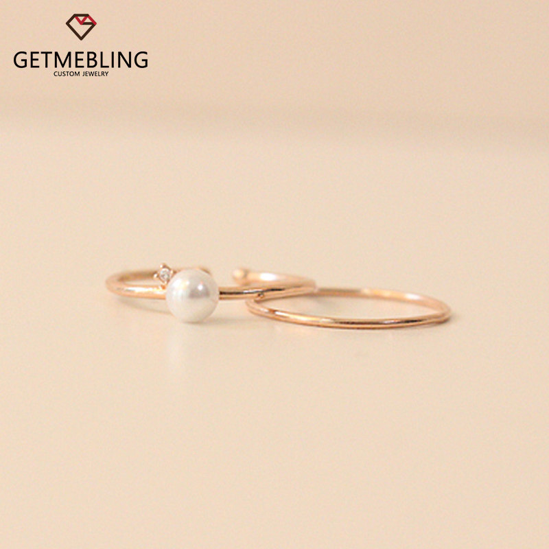 get me bling韩国进口珍珠开口套戒 欧派亿奢汇海外戒指/指环