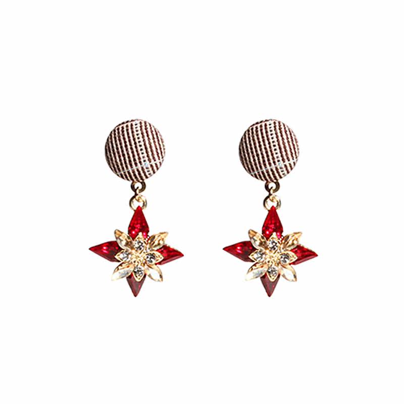 get me bling韩国纽扣复古红色耳环 GetMeBling海外耳环