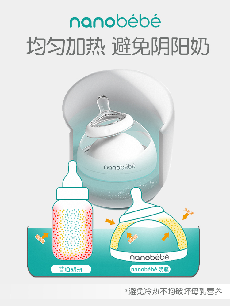 nanobebe海外旗舰店Nanobebe奶瓶新生儿仿母乳设计宽口径150ml母乳实感喂养断奶神器2