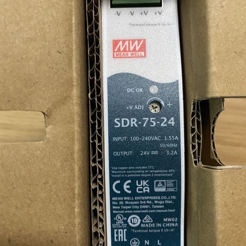 台湾明纬开关电源SDR-75 75W 12/24/48V超V薄导轨工控稳压 - 图0