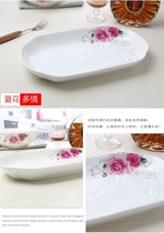 Bone porcelain 12 inch large size fish dish ceramic cutlery Home rectangular steamed fish dishes Microwave Oven Baking Tray