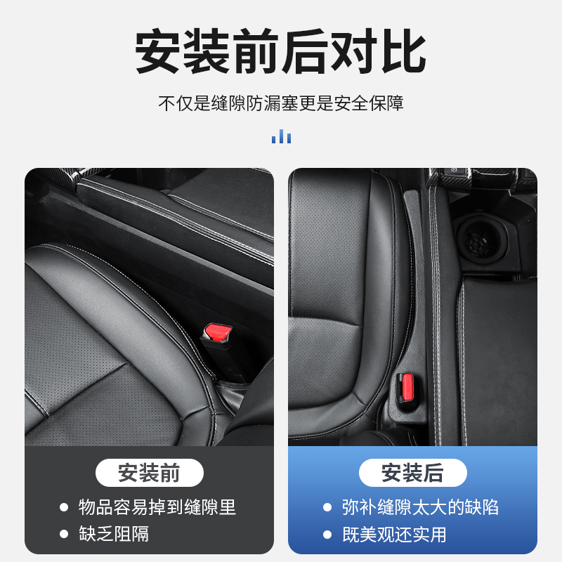 奥迪座椅缝隙塞条A4L/A6L/A3/Q3/Q5L/Q2L/Q7Q8座椅夹缝填补防漏条 - 图1