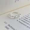 HANXINS999 pure silver four-pointed star zircon ring