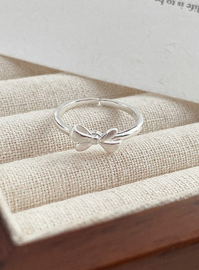HANXINSTUDIOS999银蝴蝶结戒指