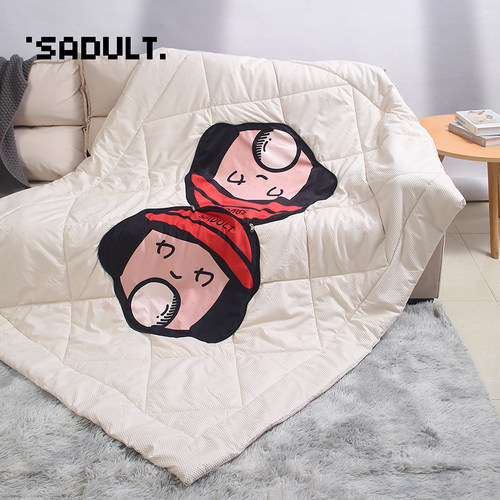 可爱抱枕被子二合一办公室午睡折叠毯子两用多功能空调汽车靠枕垫 - 图1