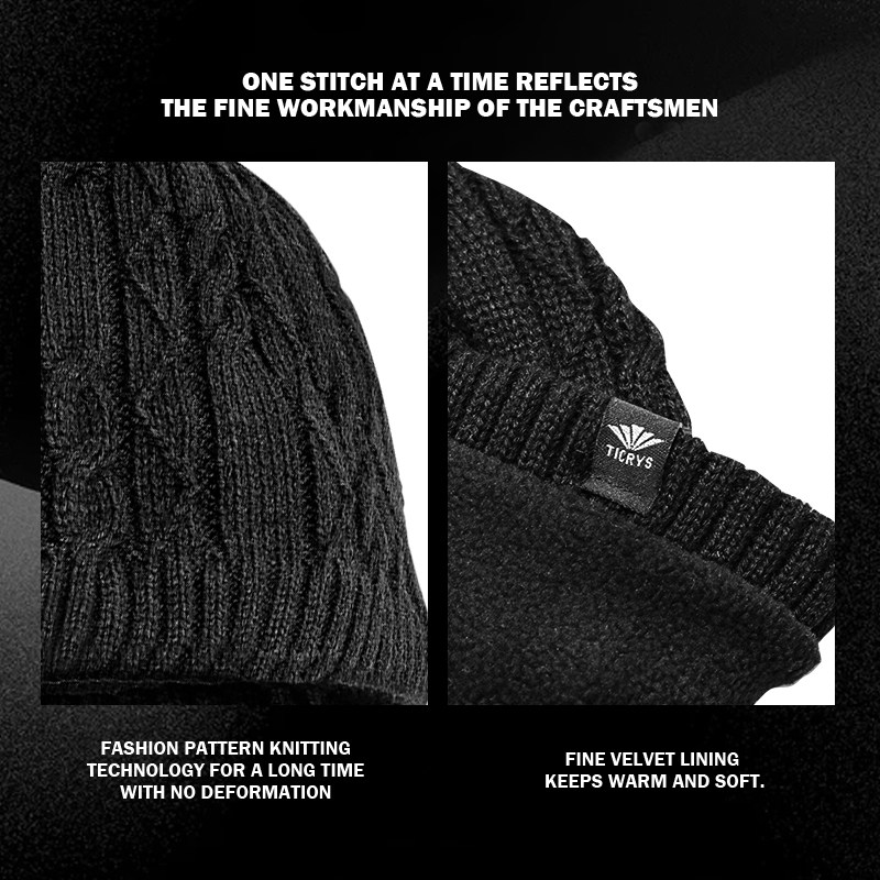 TICRYS帽子男秋冬季保暖滑雪帽户外毛线帽女针织帽加厚棉帽抓绒帽,淘宝优惠券,粉丝福利购,淘宝优惠卷
