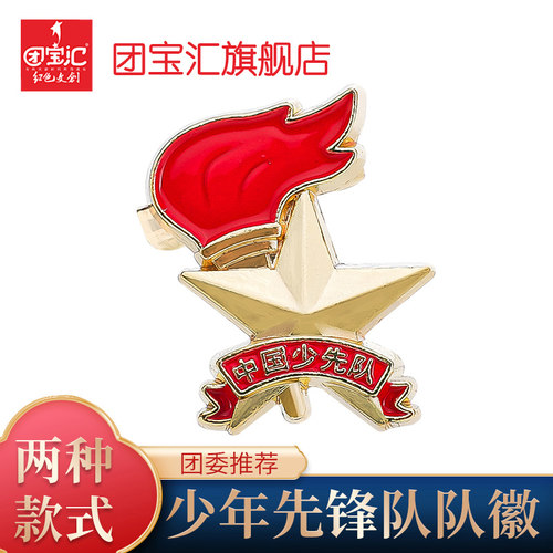 新语文化 少先队队徽小学生磁铁 队徽少先队员标准型磁扣别针扣 圆形款别针扣10个装别针款徽章队徽 团宝汇 - 图0