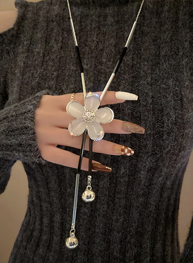 玫瑰花毛衣链合金蛇骨链女金属