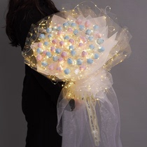 520 Valentines Day gifts Transparent lollipop Candy Bouquet Diy Handmade Material Bag Birthday Gift Bestie Girlfriend 61