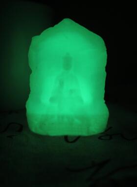 夜光鱼缸造景龙门石窟菩萨佛像