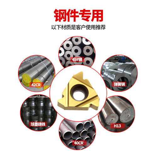 数控外螺纹刀片钢件用刀粒11/16ER AG60/1.5/2/14W PRC车床刀头 - 图3