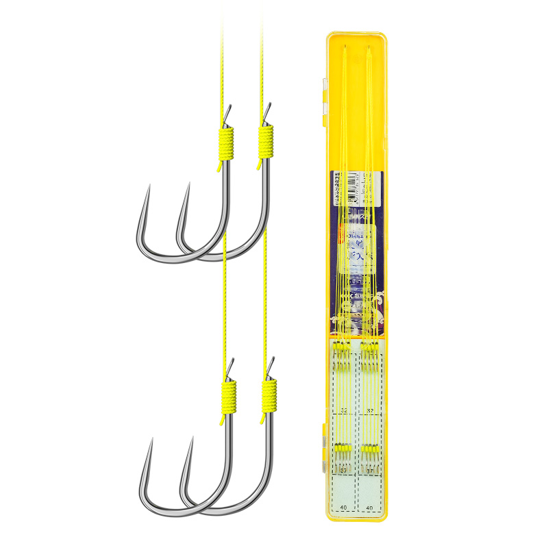 久岩8编PE大力马鲢鳙新关东青草鱼鲤鱼成品手工精绑鱼钩子线双钩 - 图3