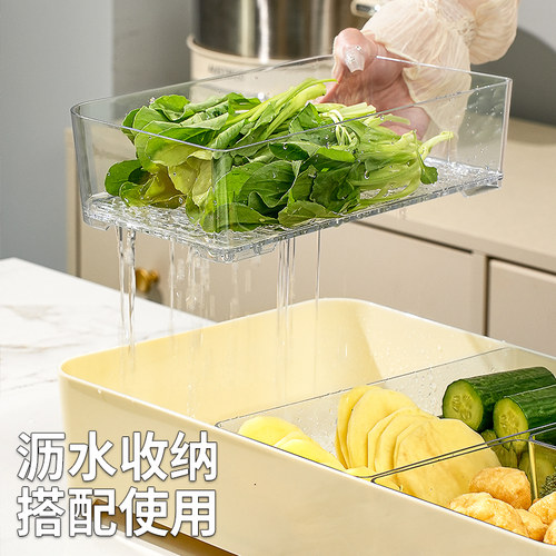 火锅配菜盘备菜盘家用厨房分格收纳多功能专用菜盘子沥水托盘神器 - 图2