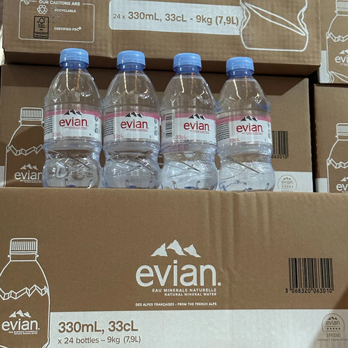 法国进口evian依云天然矿泉水500ml/330ml*24瓶弱碱性饮用水 - 图3