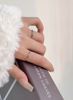 简约素圈戒指气质ins冷淡风格