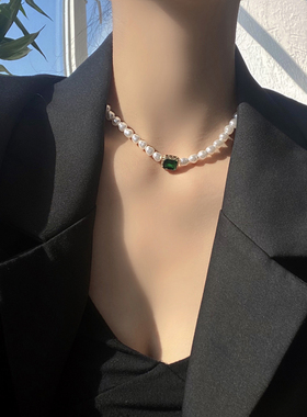日韩国复古风港味珍珠项链甜美淑女韵味颈链小众小清新锁骨链2355