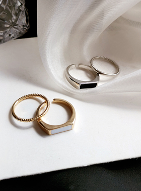复古个性简约戒指女两件套时尚