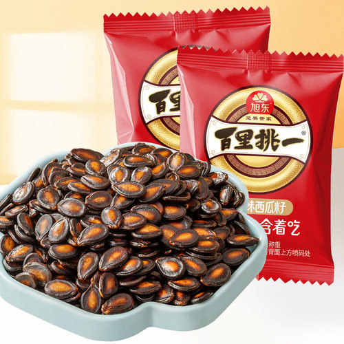 旭东话梅味西瓜子小包装炒货黑瓜子新货坚果批发百里挑一旗舰店 - 图0
