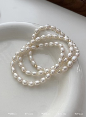 天然淡水珍珠小米珠手链