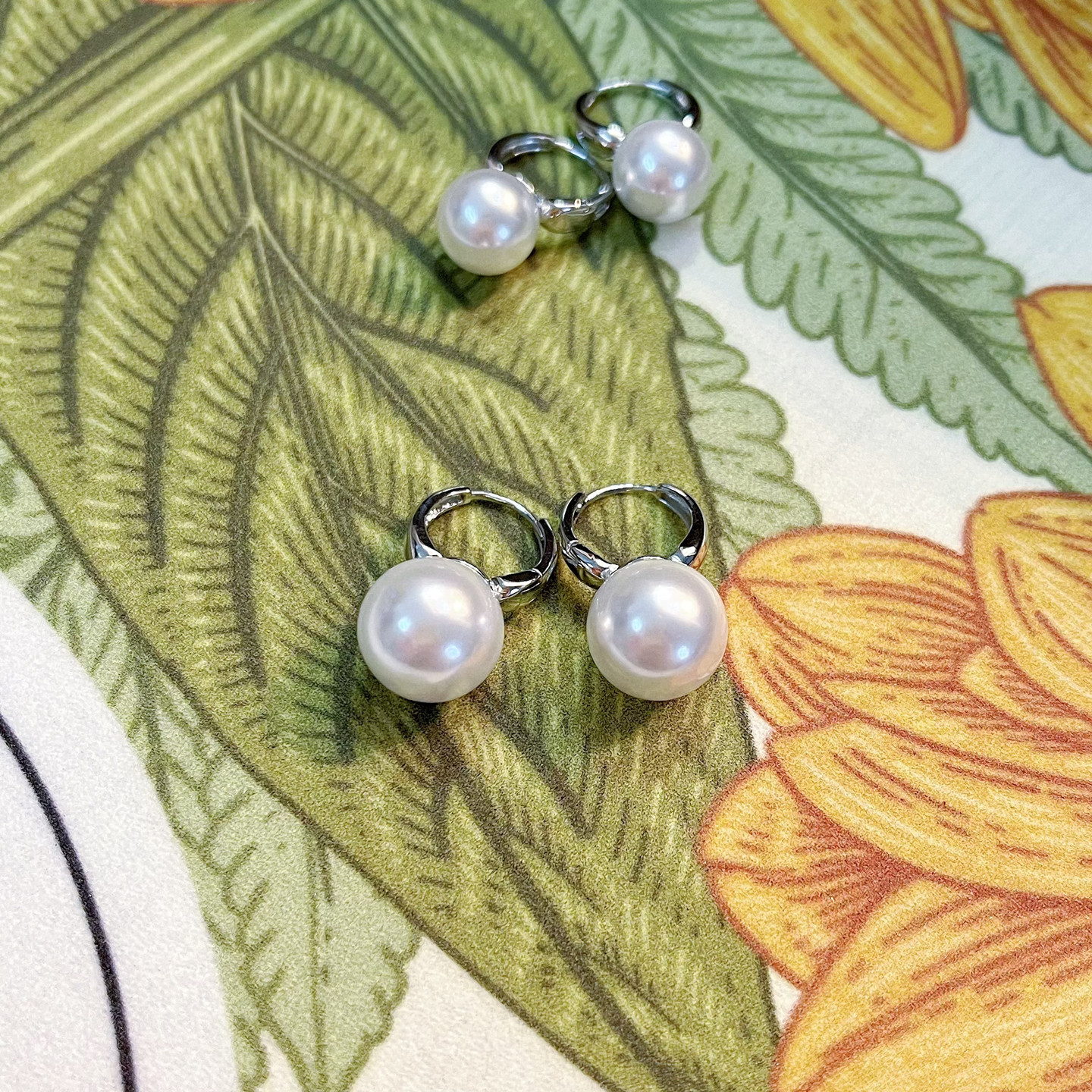 925银经典深海澳母贝澳白色珍珠水桶耳钉女名媛法式复古耳钉新潮,淘宝优惠券,粉丝福利购,淘宝优惠卷