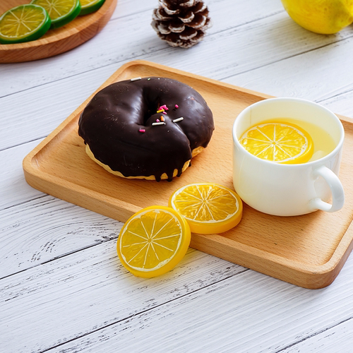美食拍照道具日式木质托盘烘焙蛋糕食品早餐摆拍饰品ins风小道具点心水果盘摄影道具淘宝复古网红背景布 - 图3