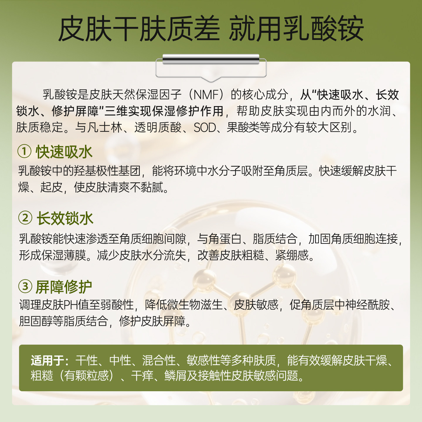 Med．＋Care/泽芙雪乳酸铵角质修护乳80ml保湿滋润舒缓修护肌肤