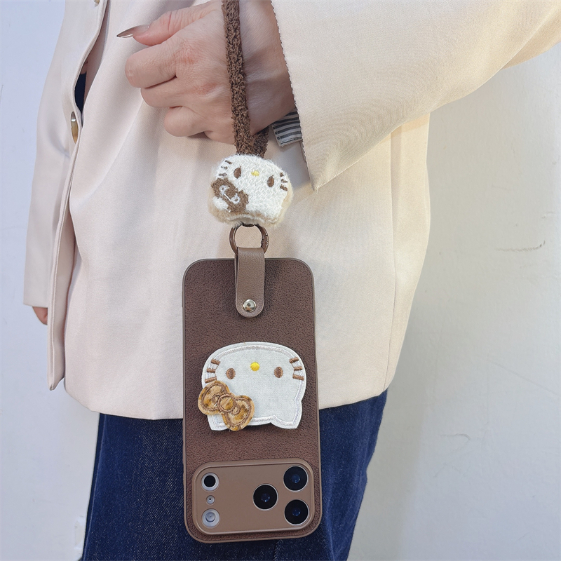 秋冬卡通KT猫毛绒挂绳适用三星s23/s24/s25/s22手机壳22PLUS高级感S25plus新款plus斜挎s25U手绳21U手绳女潮 - 图1