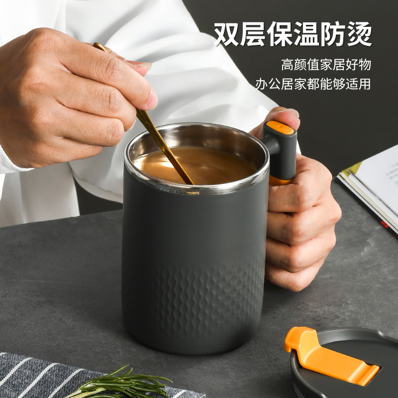 包邮贝瑟斯304不锈钢马克杯保温杯带盖咖啡杯饮水杯高颜值杯子