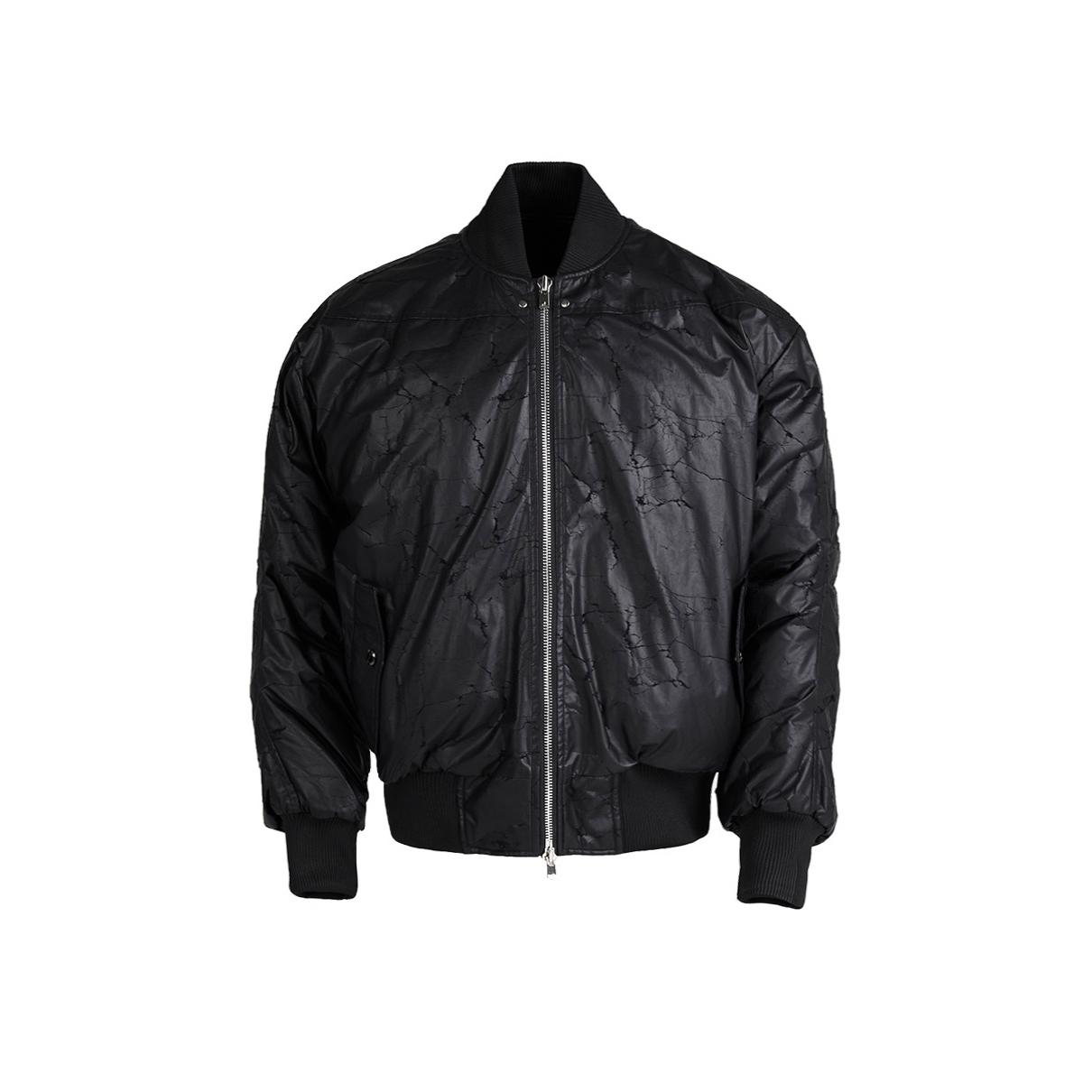 WithoutMe/ssin7裂纹皮革先锋BOMBER空军棉衣复古夹克外套 - 图3