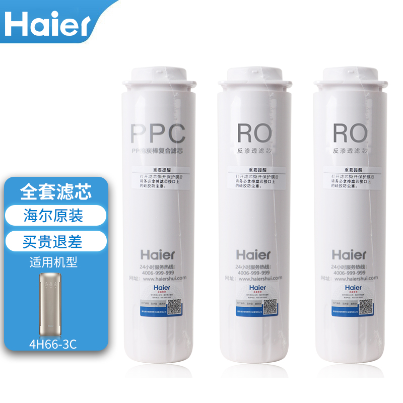 海尔净水器滤芯HRO2H58-3/4H66-3A/C/D反渗透膜PP棉碳复合活性炭-图2