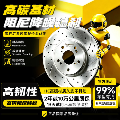 可林特适用北京北汽BJ40L PLUS BJ80L BJ20 BJ30 BJ90前后刹车盘 - 图3
