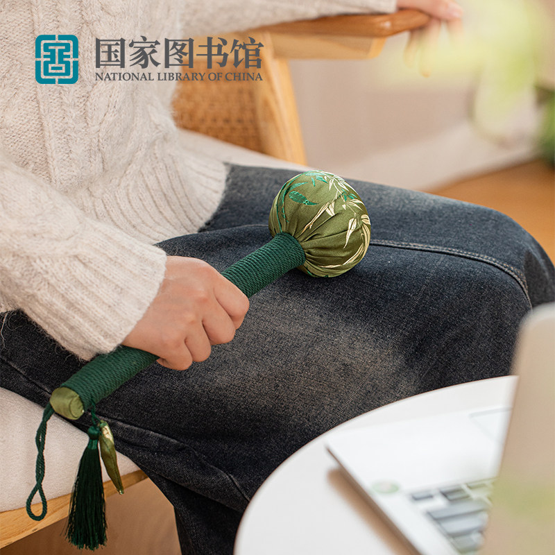 国家图书馆节节高升艾草锤按摩刺绣办公室父亲送长辈男女生日礼物