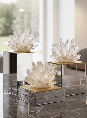 LIVETAI轻奢水晶花摆件开业乔迁