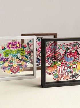 LIVETAI国风手工非遗剪纸工艺品十二生肖相框摆台家居装饰摆件