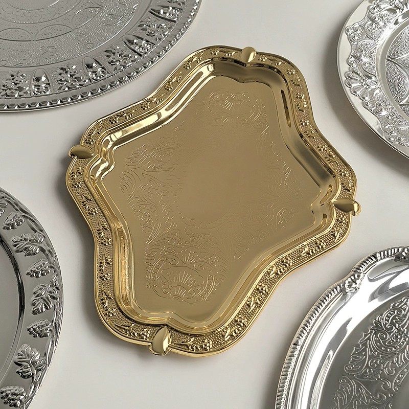 LIVETAI轻奢ins风电镀银盘子高颜值水果甜品收纳盘精致下午茶餐具,淘宝优惠券,粉丝福利购,淘宝优惠卷