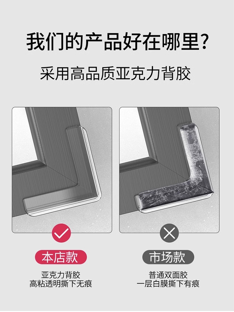 断桥铝窗户防撞护角防磕碰直角硅胶内开窗全包尖角保护套安全角贴 - 图0