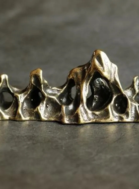 实心纯黄铜办公桌面假山小摆件古铜茶宠饰品工艺品礼品手把玩件