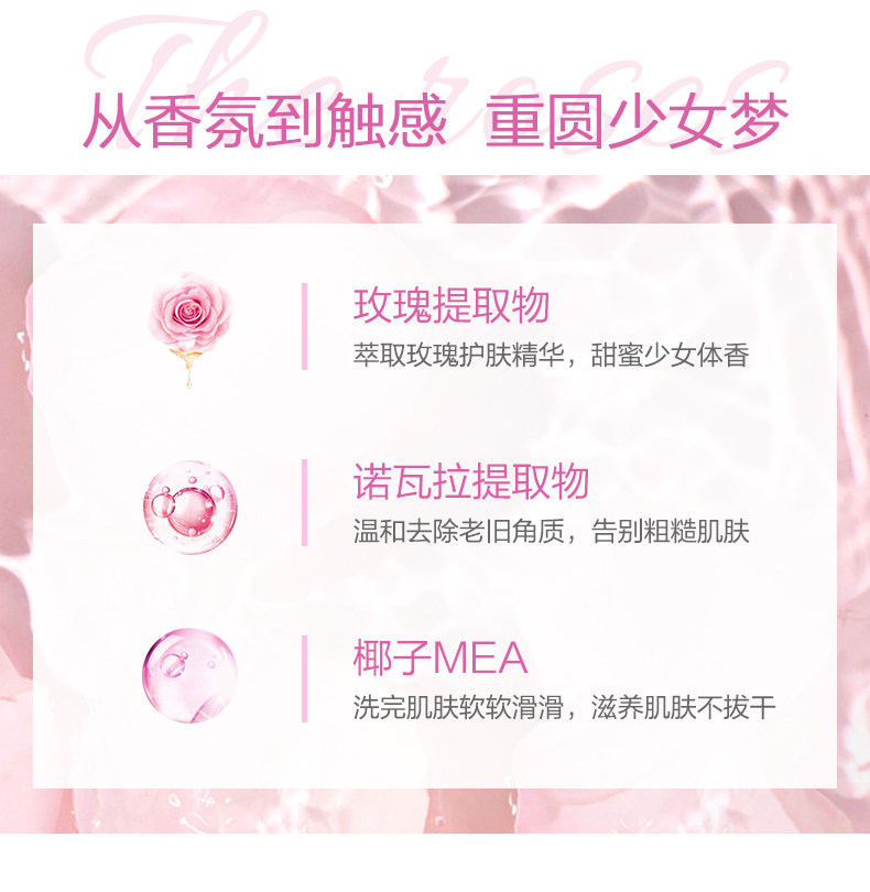 日本资生堂玫瑰园香氛全身沐浴露 wandao海外沐浴露