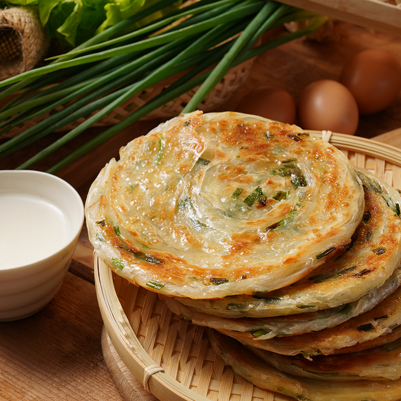 葱油饼觅谷仓手抓饼老上海正宗葱油饼早餐馅饼批发商用煎饼冷冻饼 - 图2