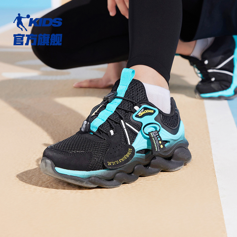 中国乔丹儿童运动鞋2024春秋新款中大童轻便专业跑步鞋男童鞋子 - 图0