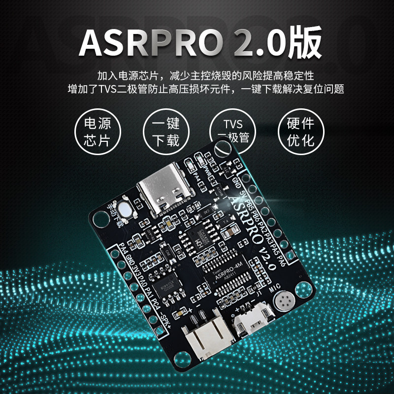 绿深ASRPRO2.0语音智能识别模块ASR PRO开发板离线语音控制核心板,淘宝优惠券,粉丝福利购,淘宝优惠卷