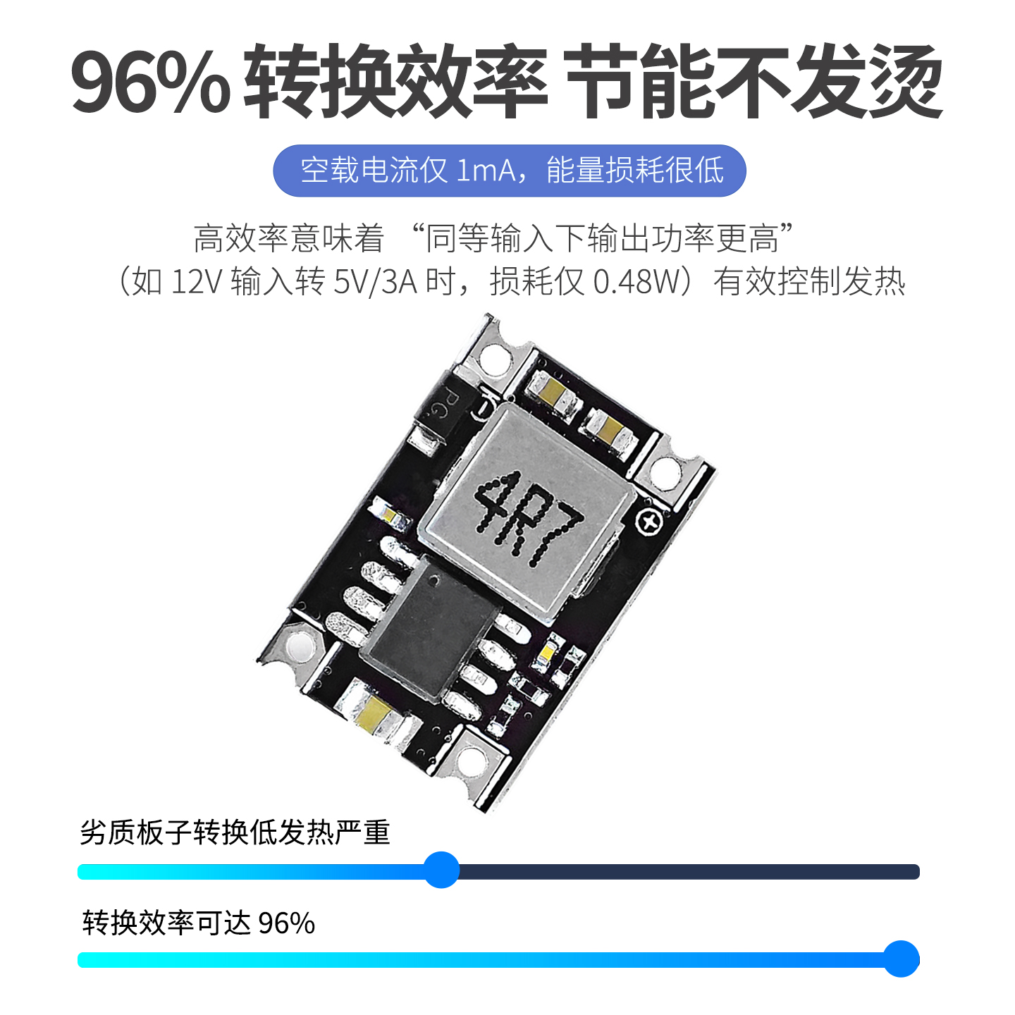 绿深DCE001迷你降压模块车载电源6V9V12V-30V转3.3V/5V固定输出3A - 图2