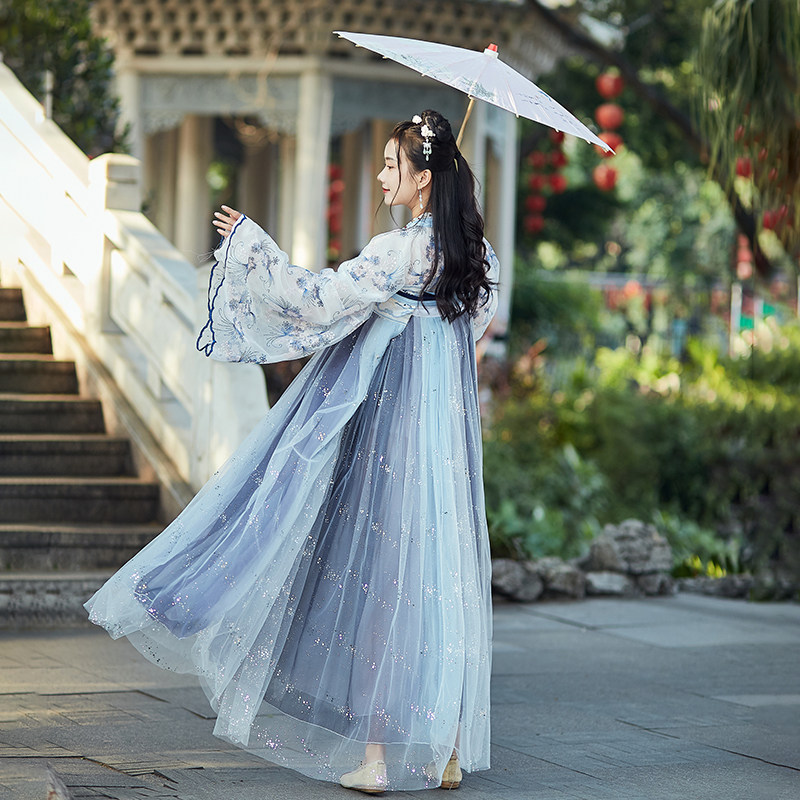 古装中国风超仙气飘逸学生齐胸汉服 森芸暮汉服