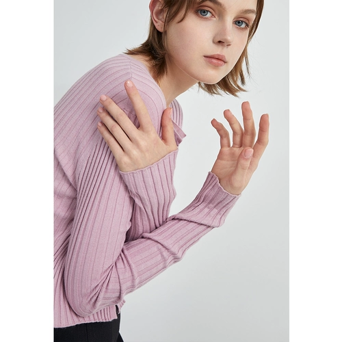 Сиреневый короткий кардиган, трикотажная куртка, осенний тонкий приталенный весенний свитер, в западном стиле