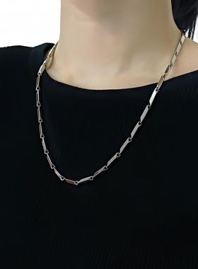 钛钢菱形男女莫比乌斯项链