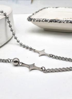 钛钢不规则项链不掉色不过敏